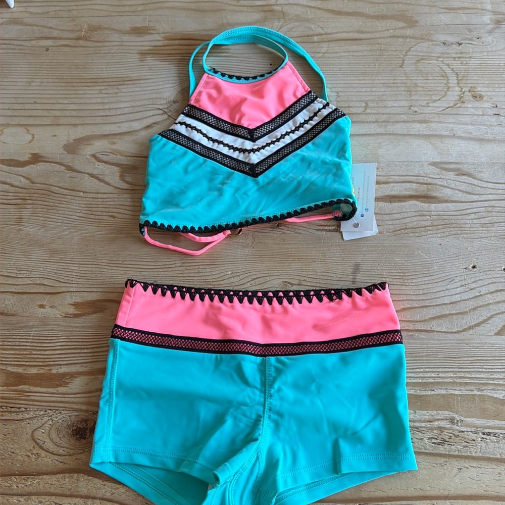 California kisses shorts and top for gymnastics, cheer or could be a swim